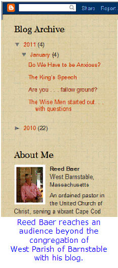Reed Baer reaches an audience beyond his church with his blog.
